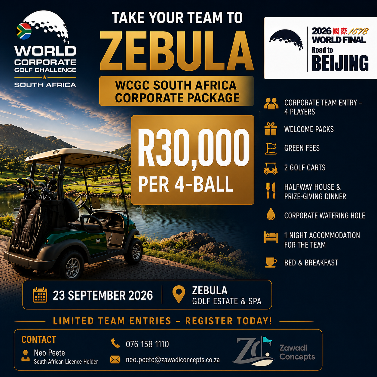 World Corporate Golf Challenge South Africa at Zebula Golf Estate & Spa